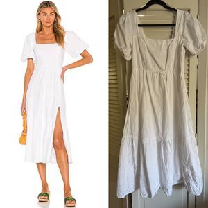 Astr The Label White Midi Dress